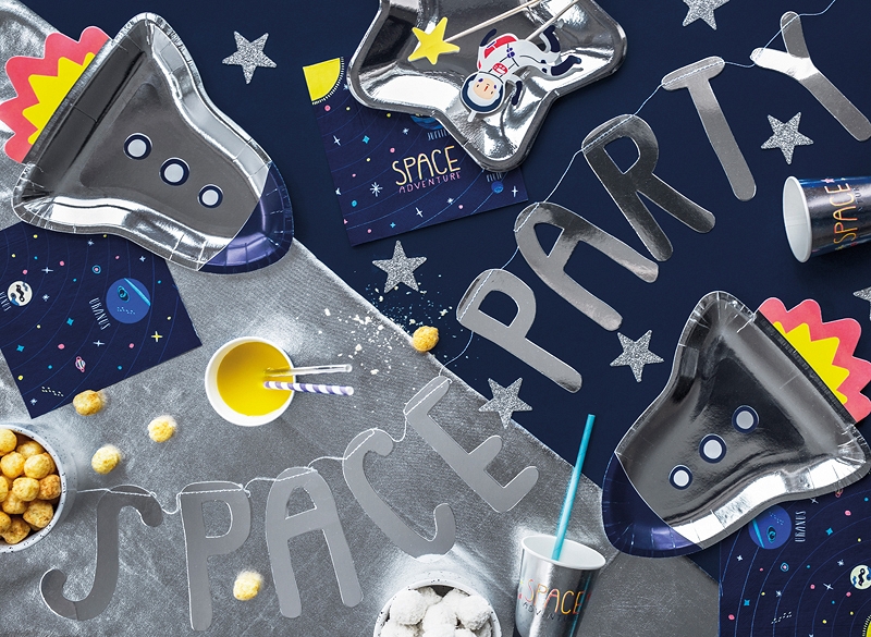 PartyDeco Conf 7 Topper Torta Space Adventure su Picks per Feste Tema Spazio 