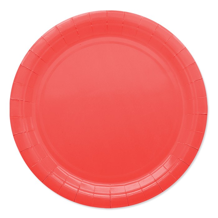 25 piatti rossi cartoncino  Madame Clari - Articoli per Feste