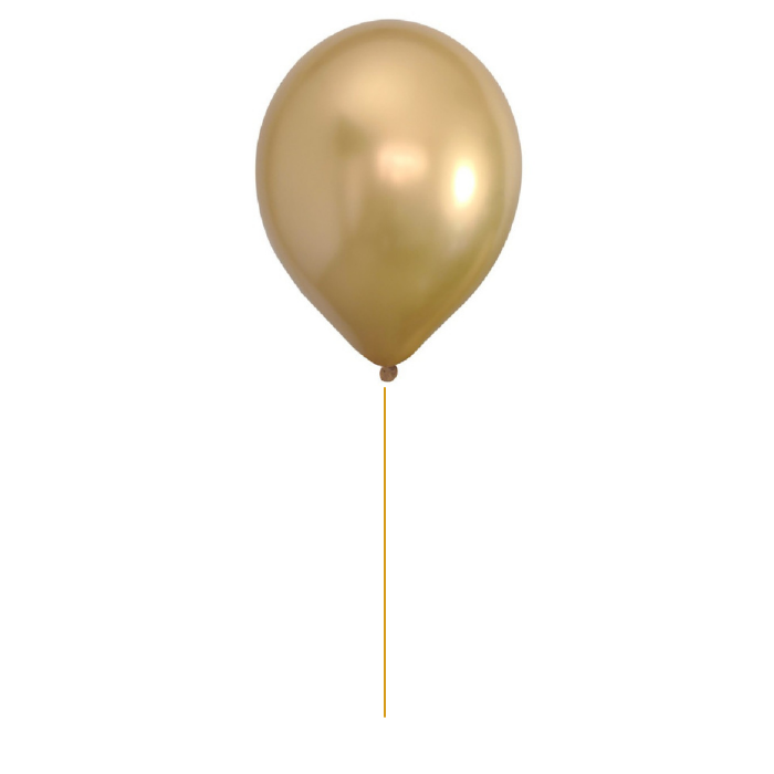 Numero 3 tre, fatto di palloncino di elio gonfiabile dorato. Gold